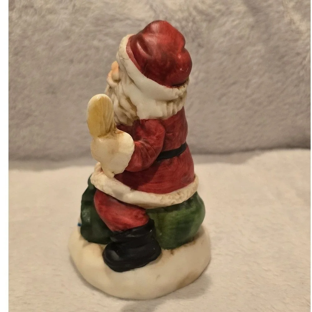Vintage UCCC Santa Claus Figurine Father Christmas with List and Quill Taiwan